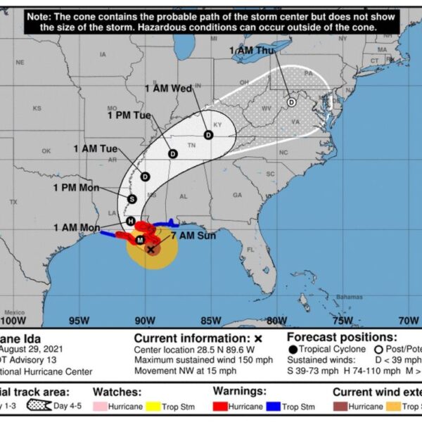 Luisiana se prepara para la llegada del huracán ‘Ida’ categoría 4  