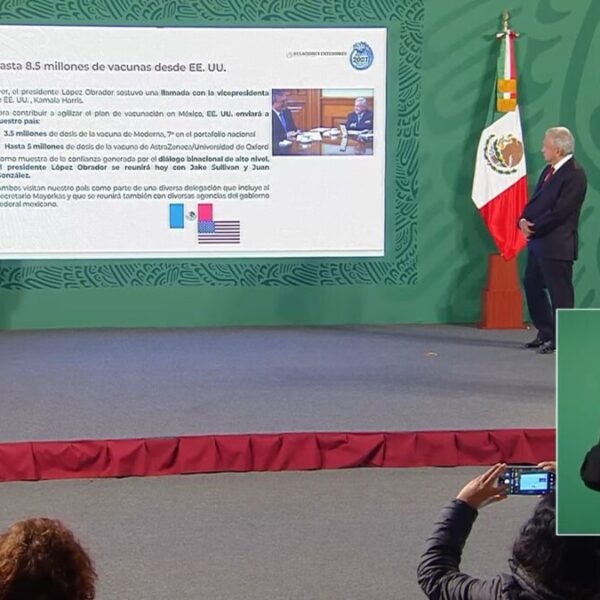 Envío de vacunas por parte de EU será de 8.5 millones: Ebrard