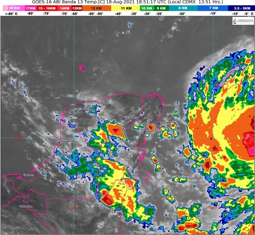 Suspenden labores y anuncian ley seca por la llegada del huracán Grace a Quintana Roo
