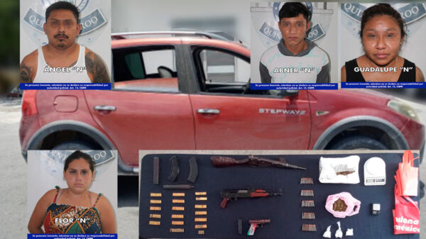 Cancún: Cae grupo de personas fuertemente armadas en la SM 227