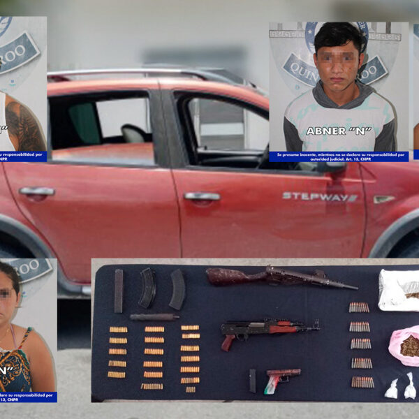 Cancún: Cae grupo de personas fuertemente armadas en la SM 227