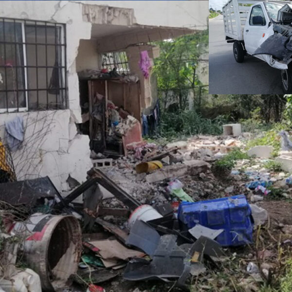 Seis menores resultan lesionados tras incrustarse camioneta en un domicilio