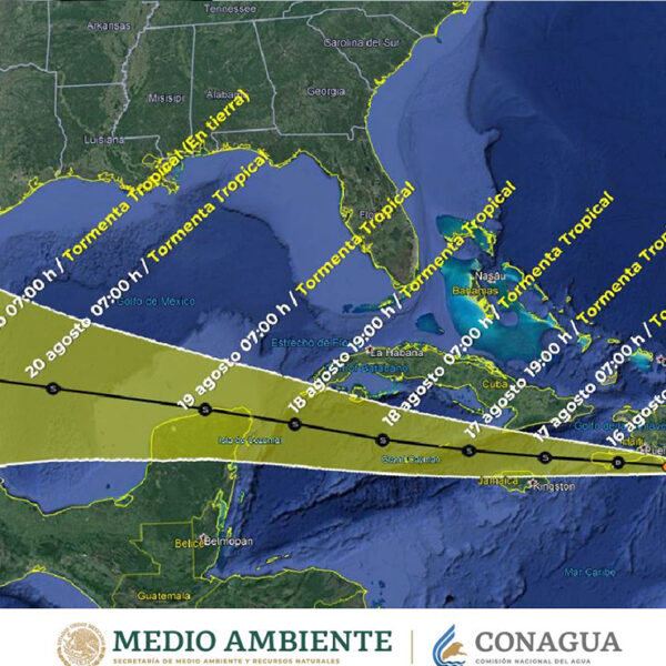 Prevén que cause lluvias de fuertes a torrenciales en la región “Grace” podría afectar a Yucatán como tormenta