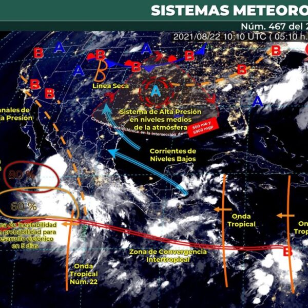 Pronóstico del clima para hoy domingo 22 de agosto en Quintana Roo.