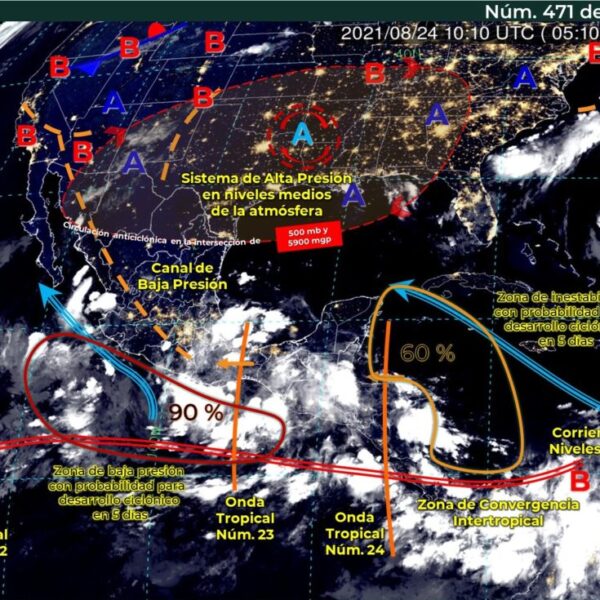 Pronóstico del clima para hoy martes 24 de agosto en Quintana Roo.