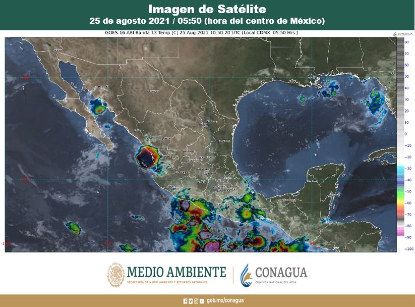 Pronóstico del clima para hoy miércoles 25 de agosto en Quintana Roo; se esperan lluvias puntuales fuertes para la entidad y muy caluroso.