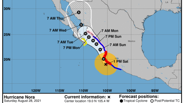 “Bañará” Nora a la costa mexicana del Pacífico