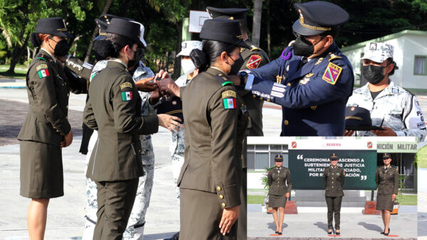 Mujeres, primeras militares ascendidas por concurso en Quintana Roo
