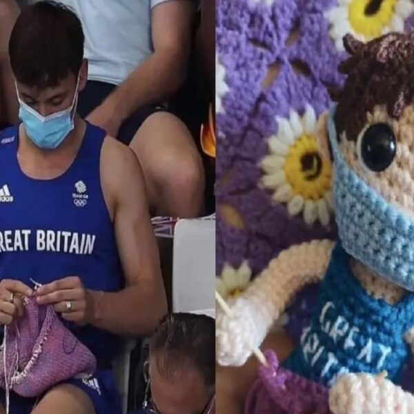 Luego de que el atleta Tom Daley se viralizará tejiendo un suéter para sus perritos, una joven morelense, elaboró un muñeco en su honor