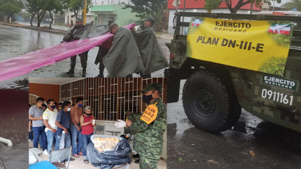 Video: Incansable labor del Ejército Mexicano en Cancún tras el paso de Grace