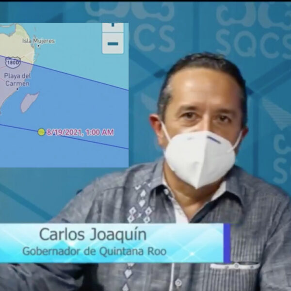 Vaticina Gobernador afectación de "Grace" para centro de Quintana Roo