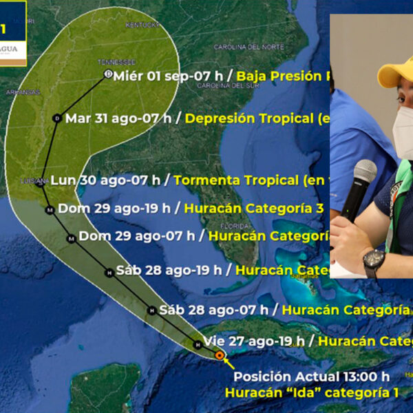 Autoridades de Puerto Morelos mantienen vigilancia a trayectoria del huracán Ida