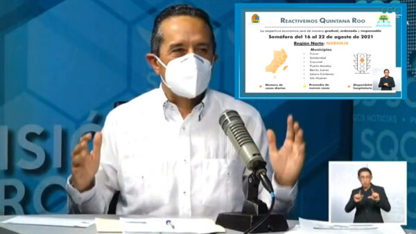 Nada cambia en Quintana Roo, una semana mas en naranja