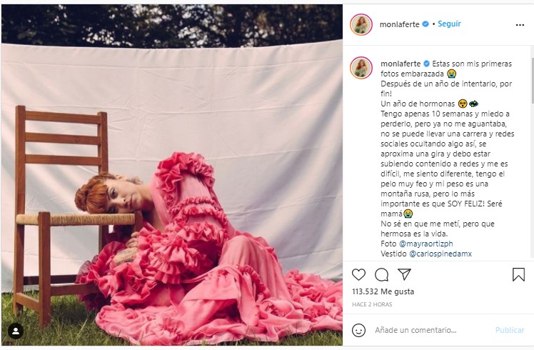 ¡Mon Laferte confirma que está embarazada!