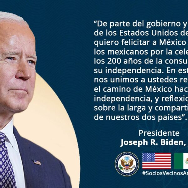 Felicita Biden a México; evade hablar del bloqueo a Cuba