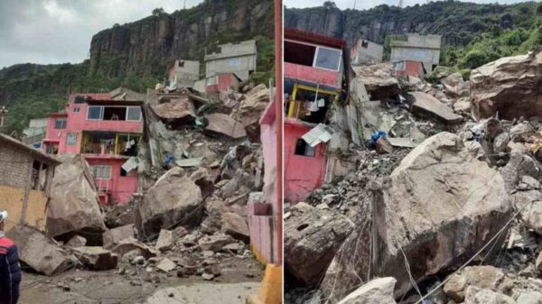 Cerro del Chiquihuite se desgaja; caen pesadas rocas sobre casas