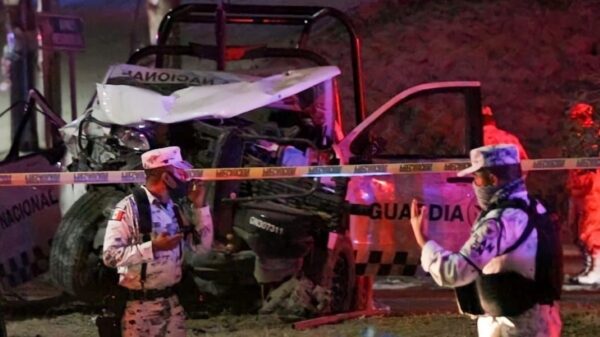 Seis lesionados deja el choque de una patrulla de la Guardia Nacional