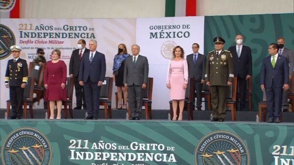 Desfilan más de 15 mil militares ante AMLO