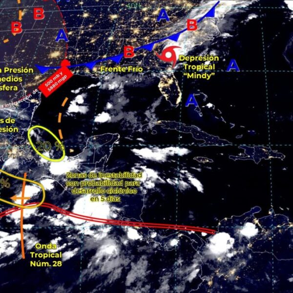 Pronóstico del clima para hoy jueves 9 de septiembre en Quintana Roo.