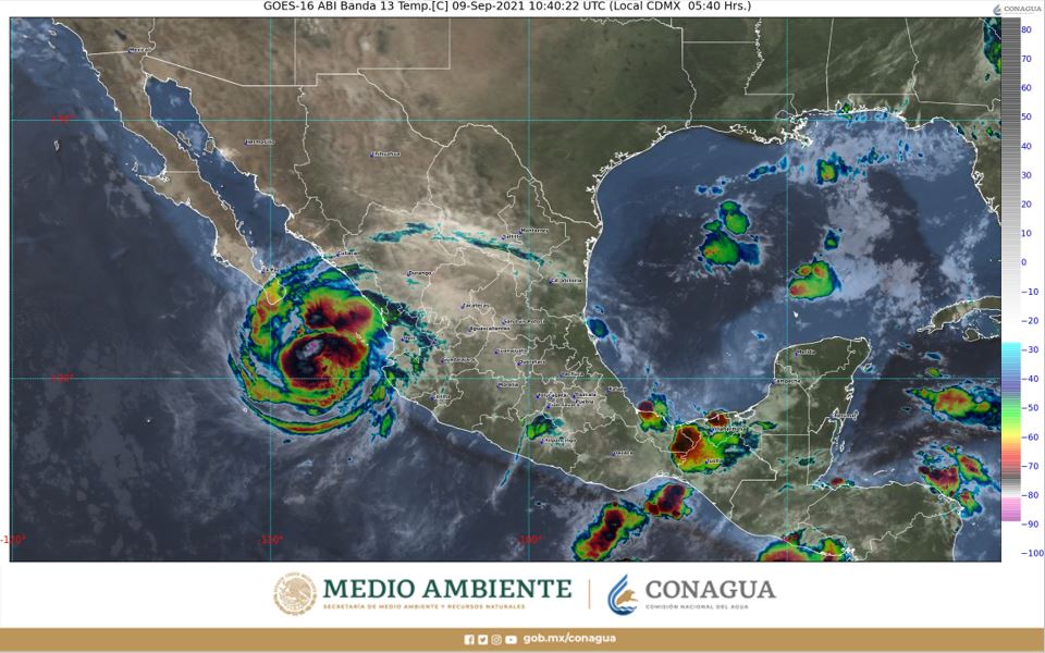 Pronóstico del clima para hoy jueves 9 de septiembre en Quintana Roo; se esperan lluvias fuertes sobre todo por la tarde.