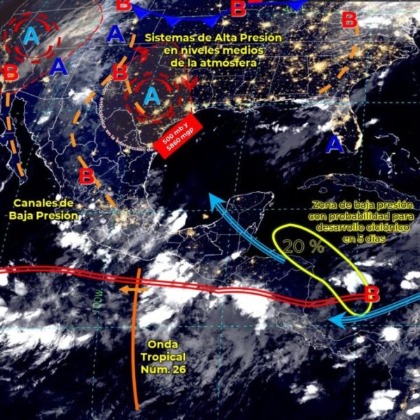 Pronóstico del clima para hoy miércoles 1 de septiembre en Quintana Roo.