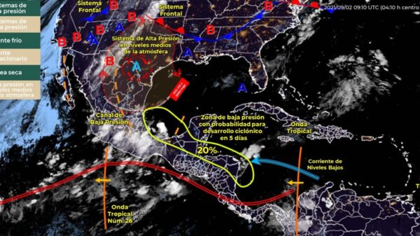Pronóstico del clima para hoy jueves 2 de septiembre en Quintana Roo.