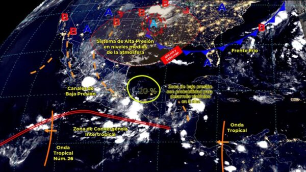 Pronóstico del clima para hoy viernes 3 de septiembre en Quintana Roo.