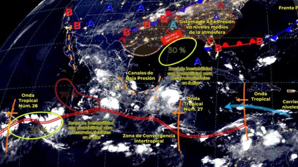 Clima: Pronostican lluvias fuertes hoy domingo en Quintana Roo.