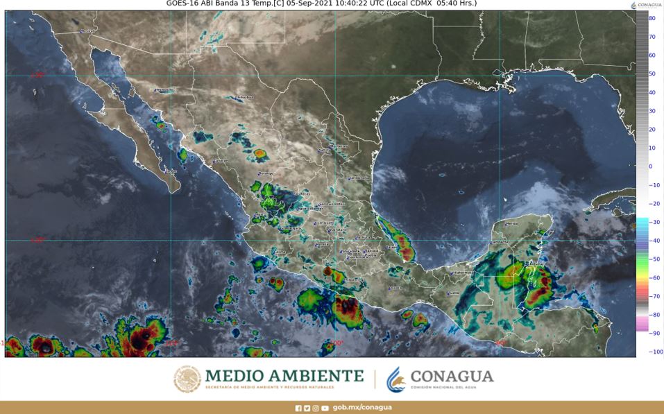 Clima: Pronostican lluvias fuertes hoy domingo en Quintana Roo; una baja presión en el Golfo de México interactúa con onda tropical en la Península.