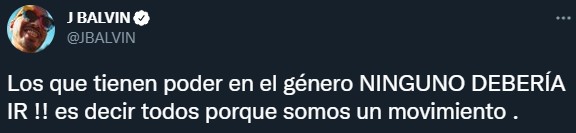 J Balvin pide a famosos no asistir a los Latin Grammy