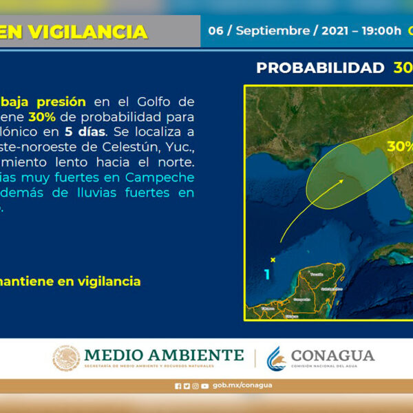 Seguirán fuerte lluvias en Quintana Roo por zona de baja presión