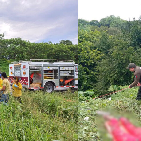 Cae camioneta en barranco en Veracruz; mueren cuatro cubanos