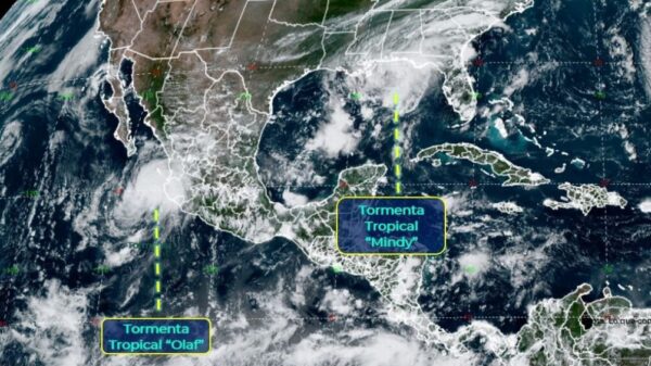 Se esperan lluvias en 6 estados debido a la tormenta tropical “Olaf”