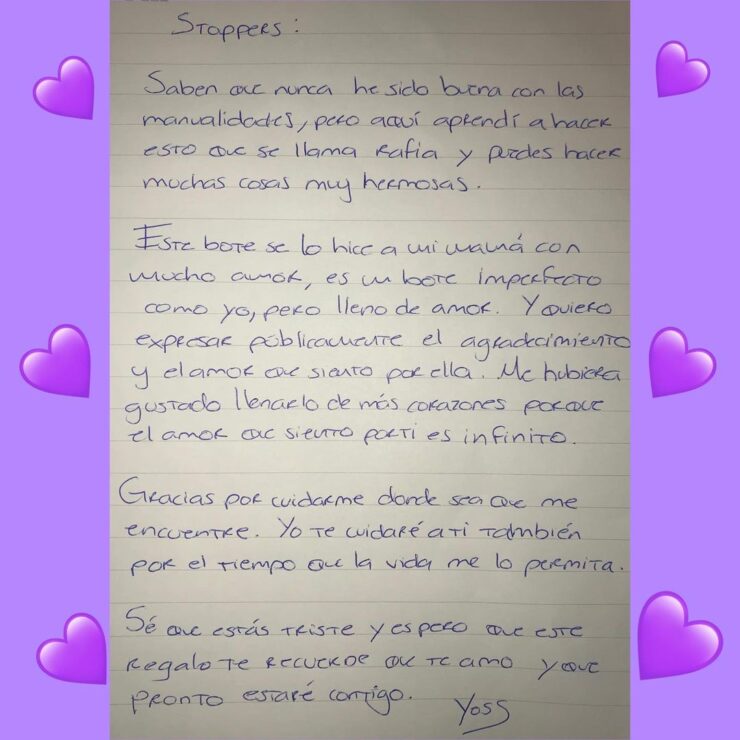 YosStop le envió un tierno regalo a su madre desde prisión