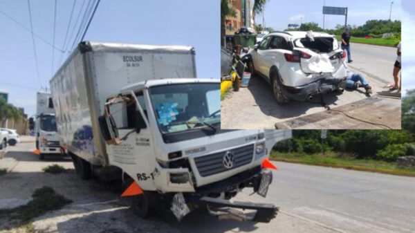 Carambola en Playa Del Carmen deja cuantiosos daños materiales