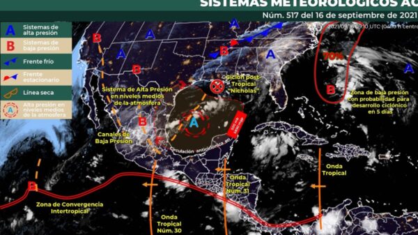 Clima: Se pronostican algunos chubascos aislados en Quintana Roo.