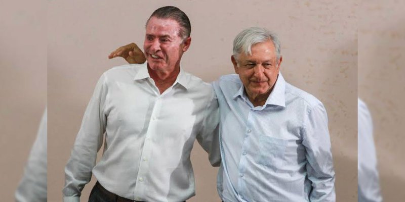 López Obrador con el exgobernador de Sinaloa, Quirino Ordaz.