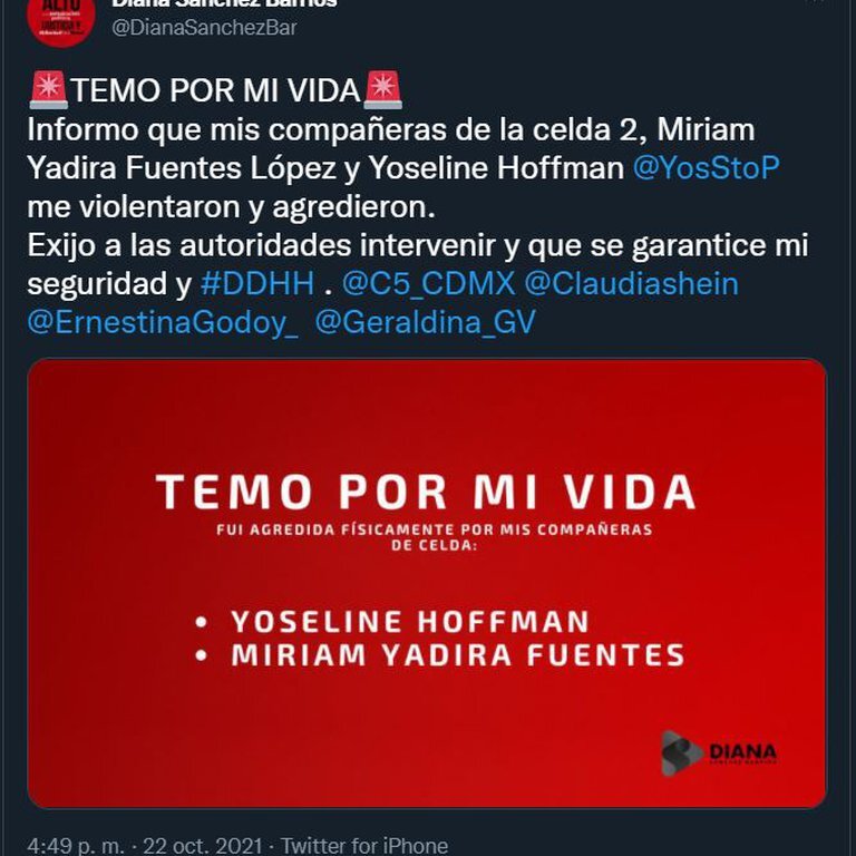 Acusan a YosStop de agredir a su compañera de celda