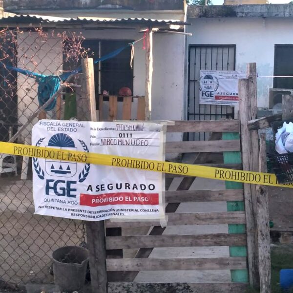 Detienen a una persona y aseguran droga en un cateo en Chetumal.