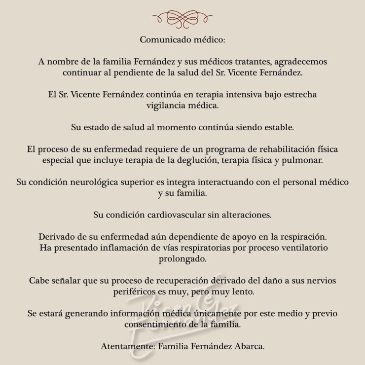 Desmienten que Doña Cuquita pidió desconectar a Vicente Fernández