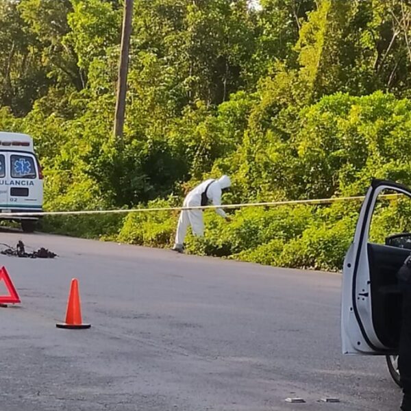 Descubren un ejecutado sobre la carretera transversal de Cozumel