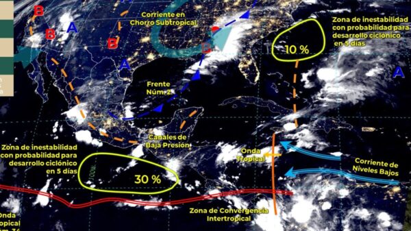 Pronóstico del clima para hoy martes 5 de octubre en Quintana Roo.