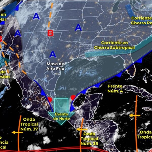 Clima en Quintana Roo: Hay posibilidades de chubascos para hoy lunes.