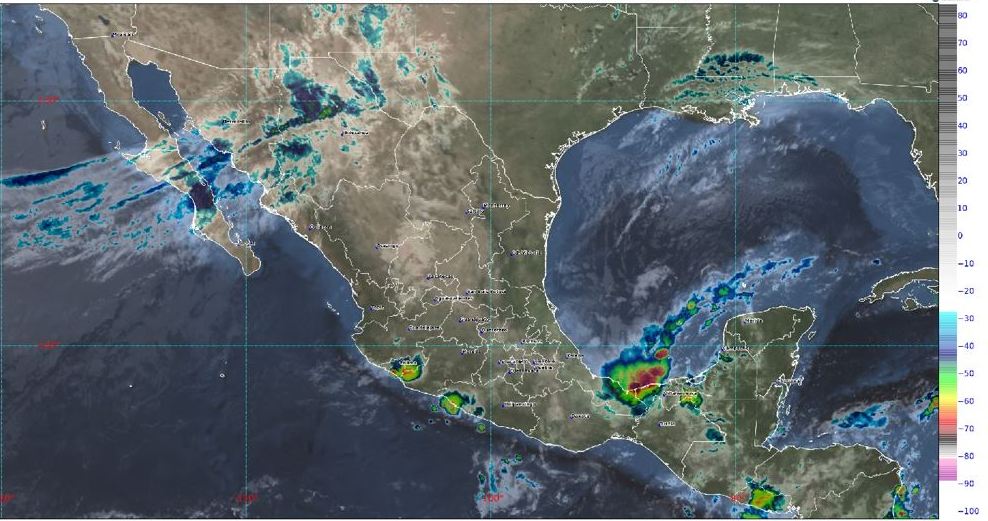 Clima Quintana Roo: Hay posibilidades de chubascos para hoy lunes; se prevé que el frente No. 4 adquiera características de estacionario en la Península.