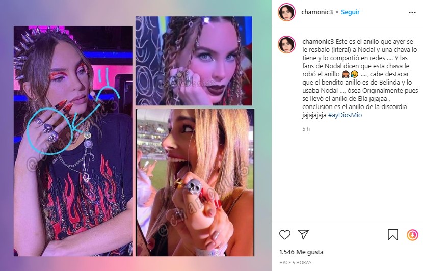 Exreina de belleza roba el anillo de Christian Nodal y lo presume en redes sociales
