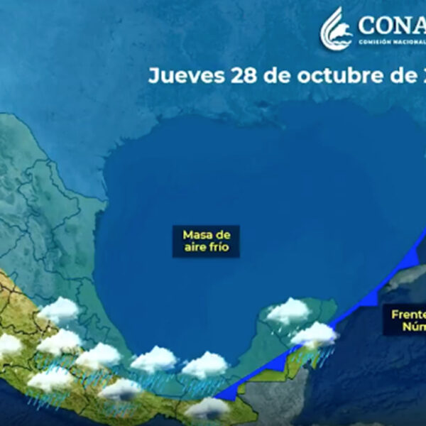 Por frente frio numero 6 descenderá la temperatura en Quintana Roo