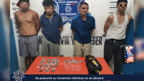 Caen cuatro presuntos narcomenudistas en Playa Del Carmen