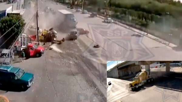 Camión se queda sin freno y choca; un muerto y varios heridos