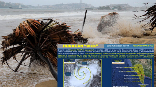 Impactará Rick como categoría tres a Michoacán y Guerrero este domingo