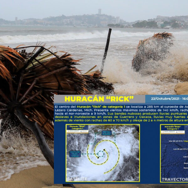 Impactará Rick como categoría tres a Michoacán y Guerrero este domingo